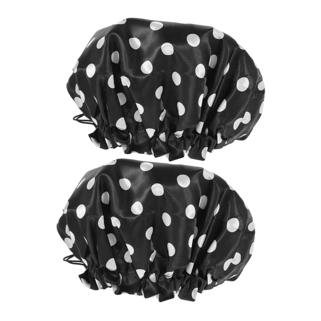 Шапочка для душа, ABOOFAN, набор 2 шт, 30x30x2 см, Black