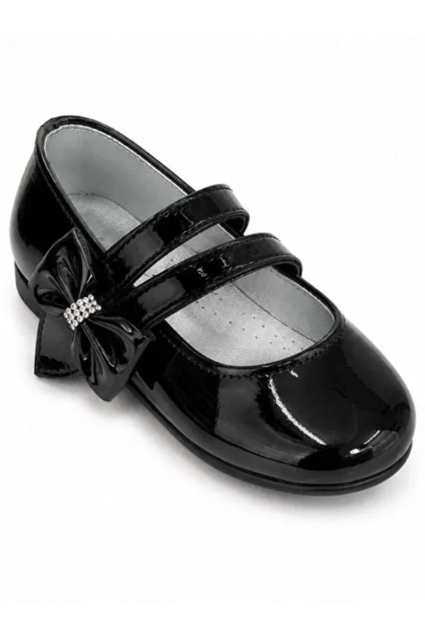 Детские ортопедические балетки для девочек на липучке Zekids, Black — фото 3