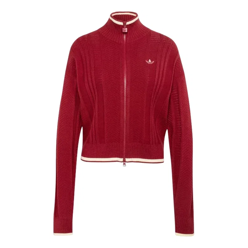 Женская куртка Cable Knit Firebird Track Top Asia SIzing 'Team Victory Red' adidas, Team Victory Red