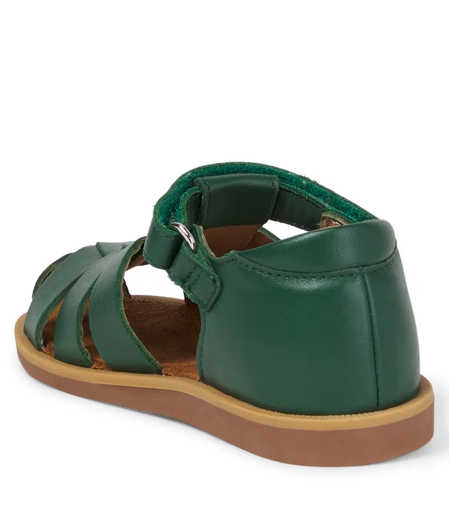 Кожаные сандалии Pom d'Api, зеленый — фото 2