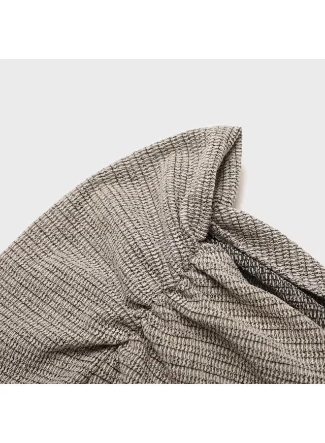 Топ асимметричный с длинным рукавом и воланами на плечах Zara, бежевый — фото 4