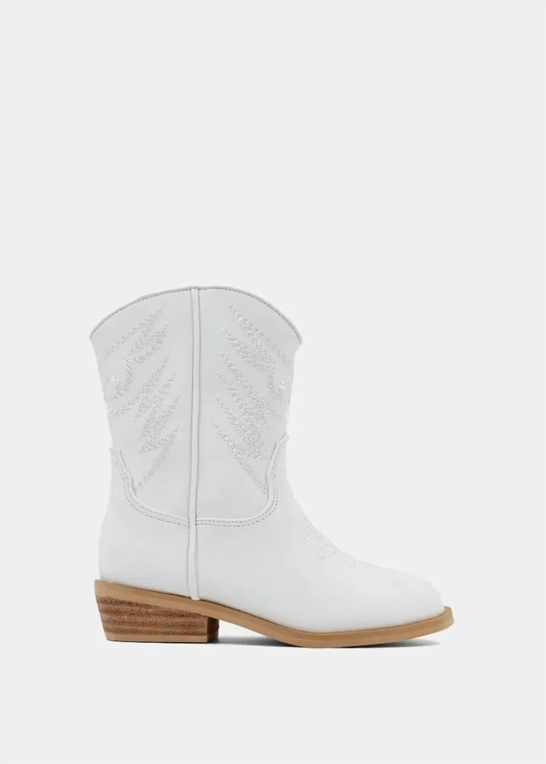 Детские сапоги Zahara Mini Boot с западной строчкой SHU SHOP, White — фото 2
