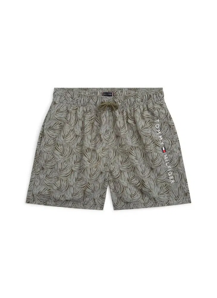 Шорты для плавания с принтом Original print mid length Tommy Hilfiger, зеленый — фото 2