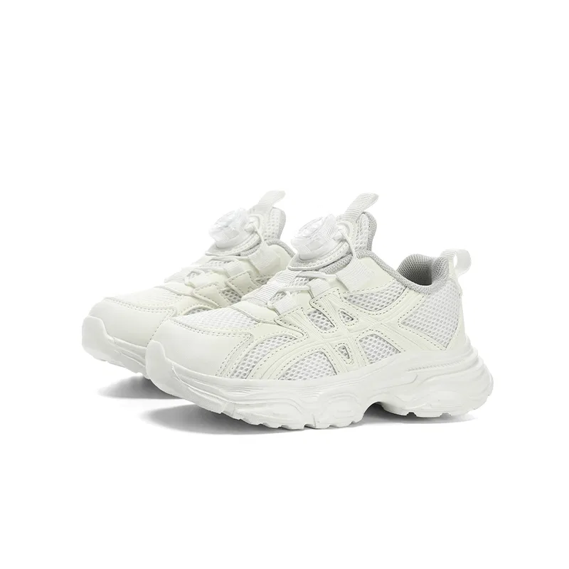 Детские кроссовки с сетчатым верхом Jeep Running Collection Mesh Slip Resistant Cushioning Abrasion Resistant Low Top, Ivory White — фото 4
