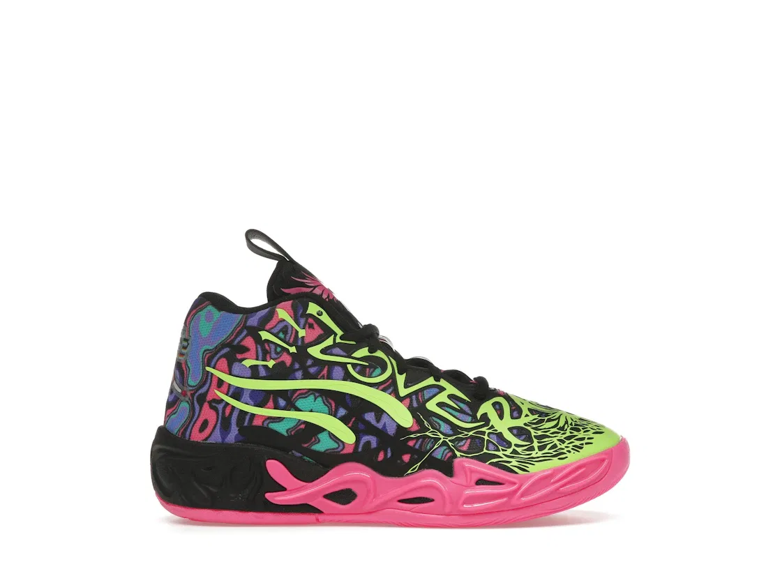 Детские кроссовки для баскетбола Puma LaMelo Ball MB.04 Heem (GS), Black/Luminous Pink/Electric Lime