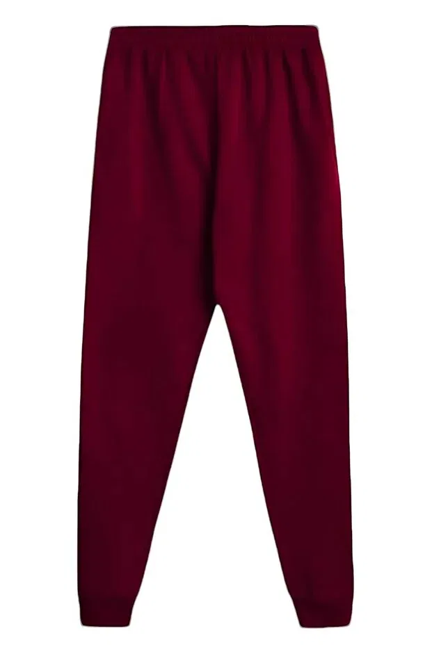 Детские спортивные штаны-джоггеры на резинке из 3 штук Uniquetrenders, Burgundy Gray Black — фото 4