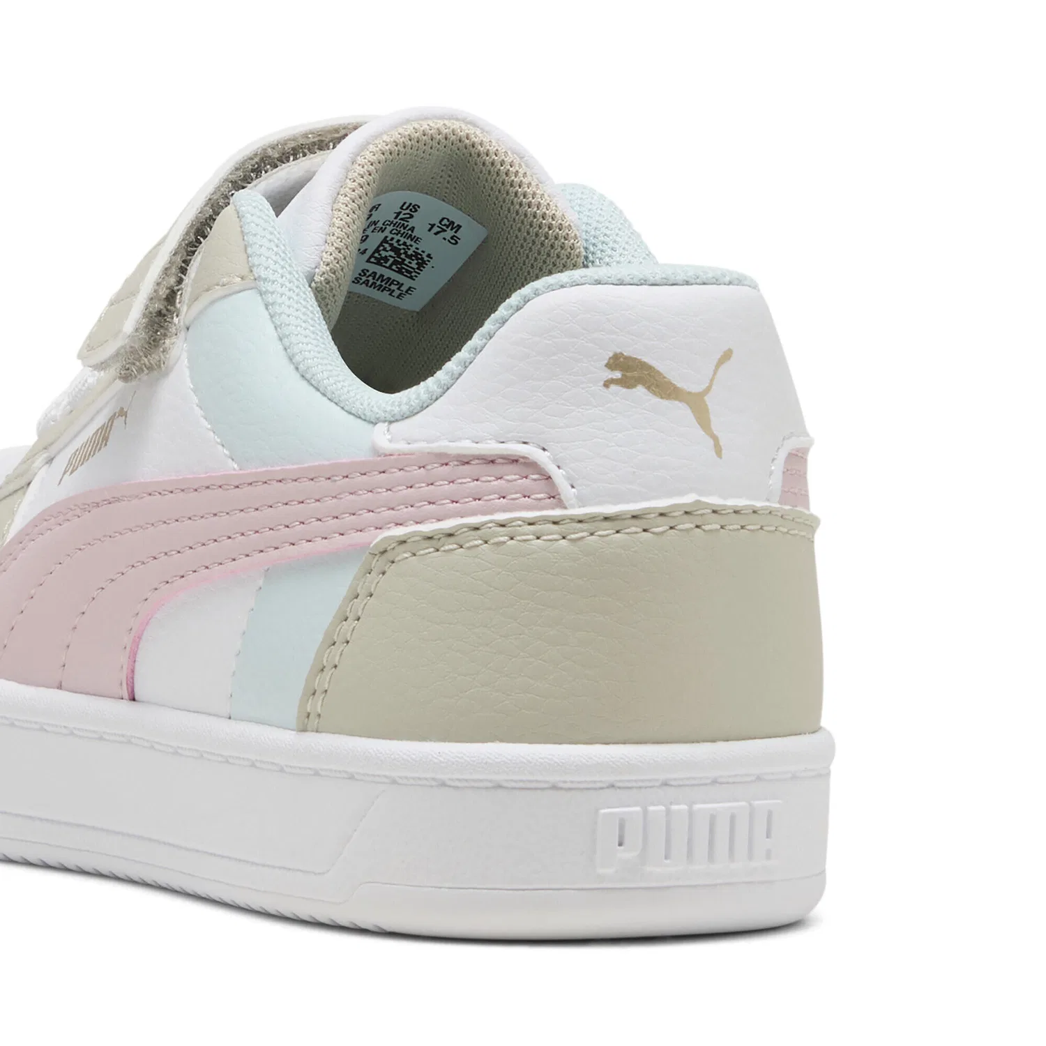 Детские кроссовки с застежкой-липучкой Caven 2.0 Block Puma, Beige Rosa Weiss — фото 2