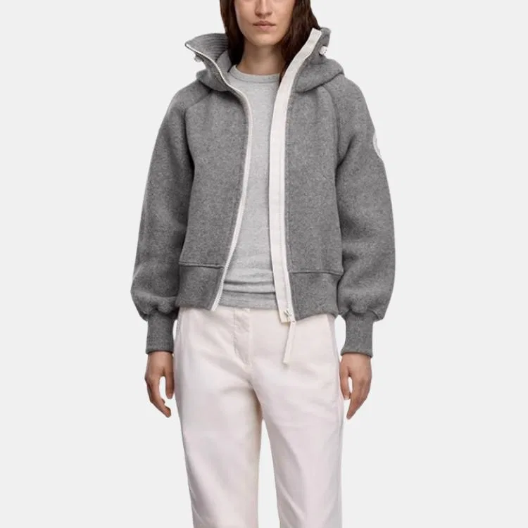 Женская куртка-бомбер с флисовой текстурой Canada Goose, Beige Gray — фото 2
