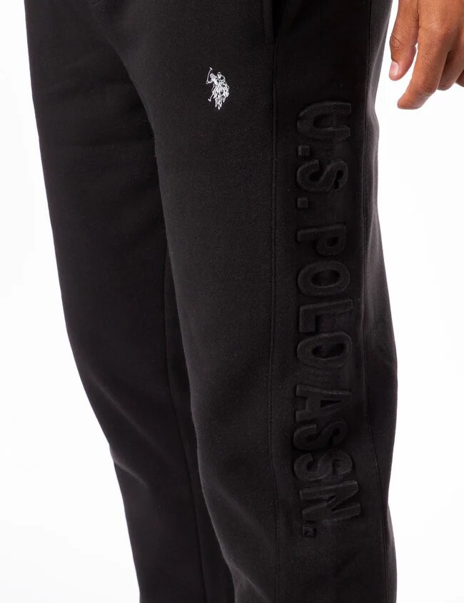 Мужские джоггеры U.S. Polo Assn. Embossed Logo Fleece, черный — фото 4