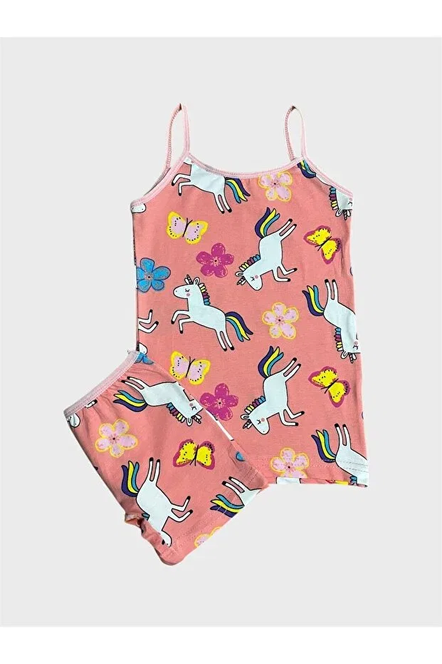 Детский комплект для девочек с принтом Girl'S 100% cotton unicorn butterfly patterned athlete boxer set Generic Brands, Puppy'S Paw — фото 3