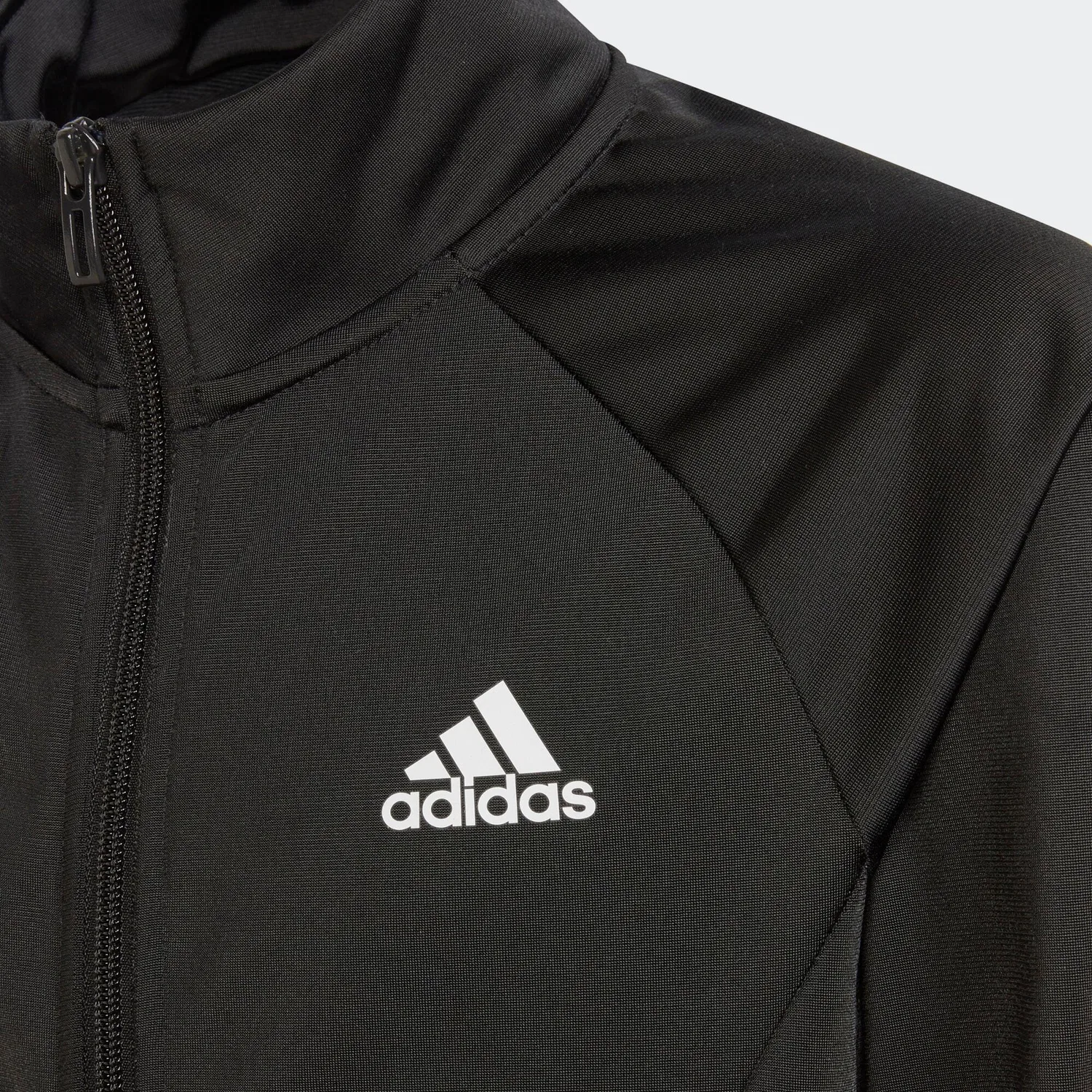Детский спортивный костюм с принтом 3-Streifen Adidas, Schwarz / Karminrot / Schwarz — фото 4