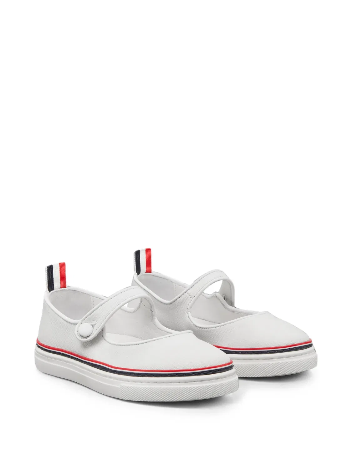 Кеды Мэри Джейн из канваса Thom Browne Kids, белый