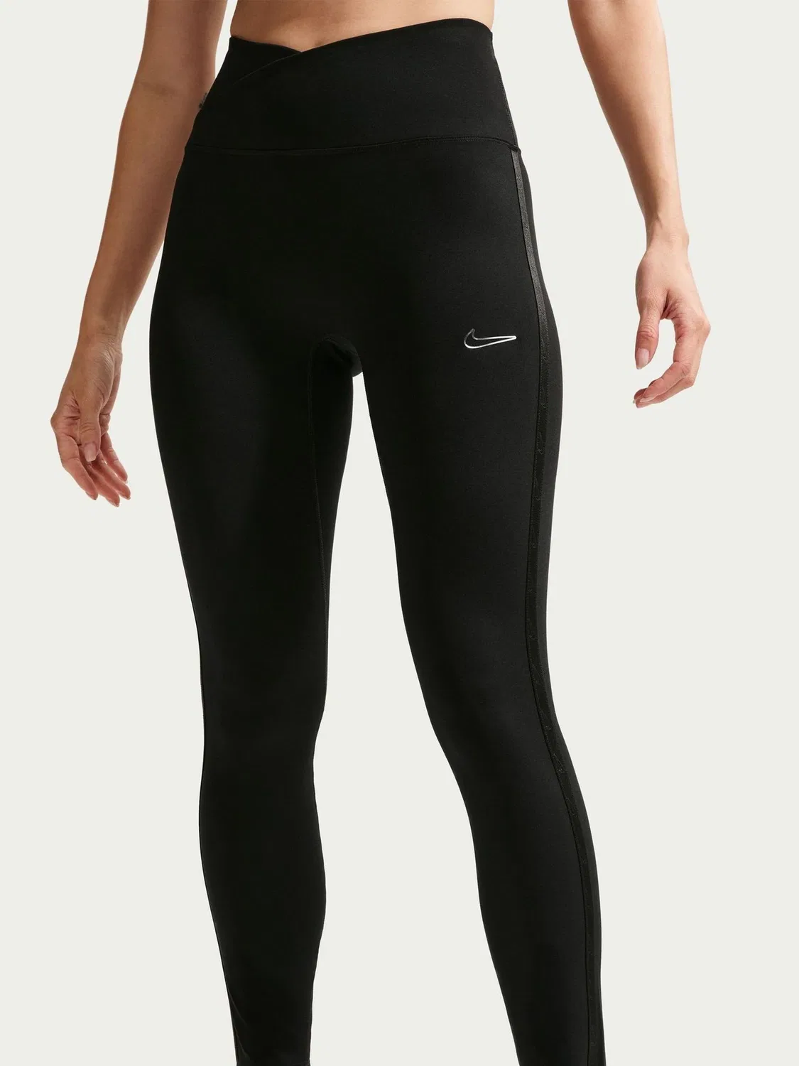 Леггинсы Nike One Dri-FIT, высокие, черные — фото 4