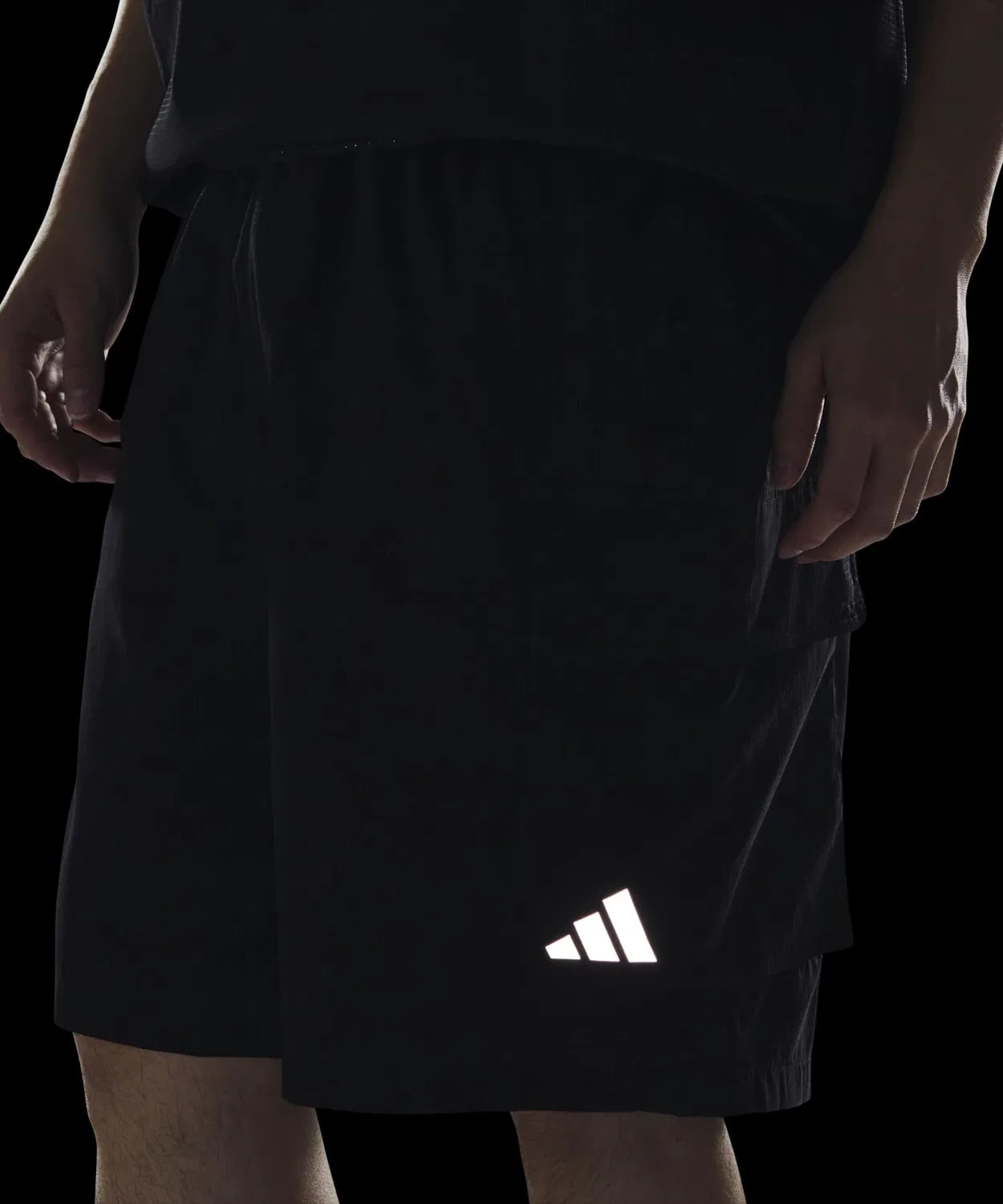 Мужские шорты карго свободного кроя с принтом CITYTECH Adidas, Black — фото 4
