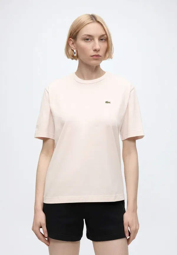 Футболка Lacoste Классическая, Хлопок, Однотонная