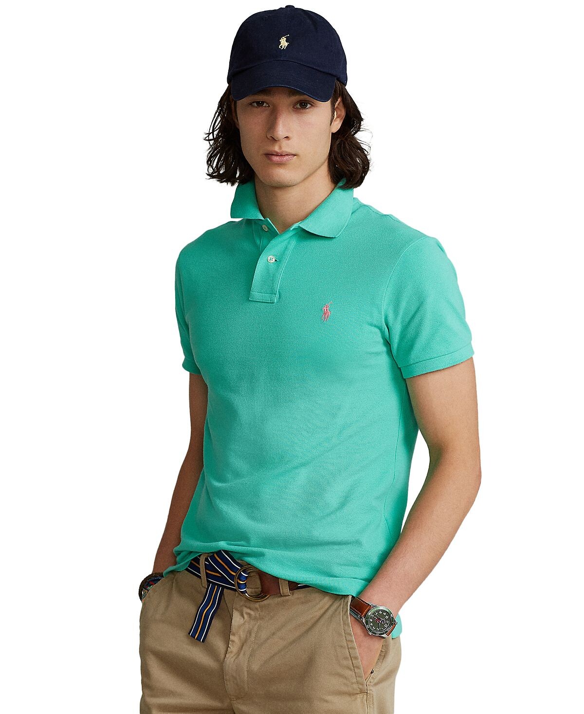 

Мужская футболка-поло классического кроя из сетчатой ​​ткани Polo Ralph Lauren, мульти, Зеленый, Мужская футболка-поло классического кроя из сетчатой ​​ткани Polo Ralph Lauren, мульти