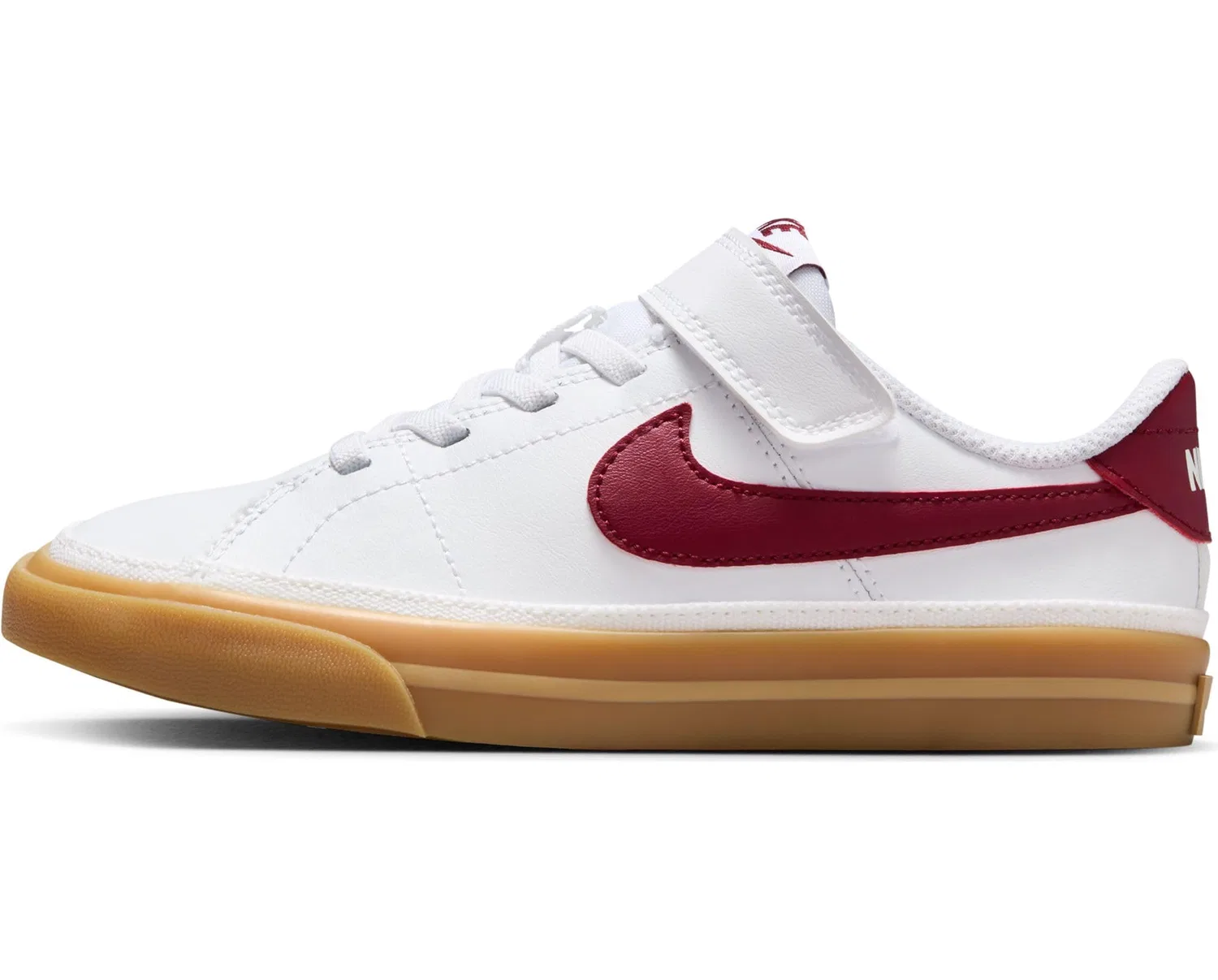 Детские кеды кроссовки с ретро-дизайном NIKE Court Legacy NIKE, White Team Red Gum Yellow