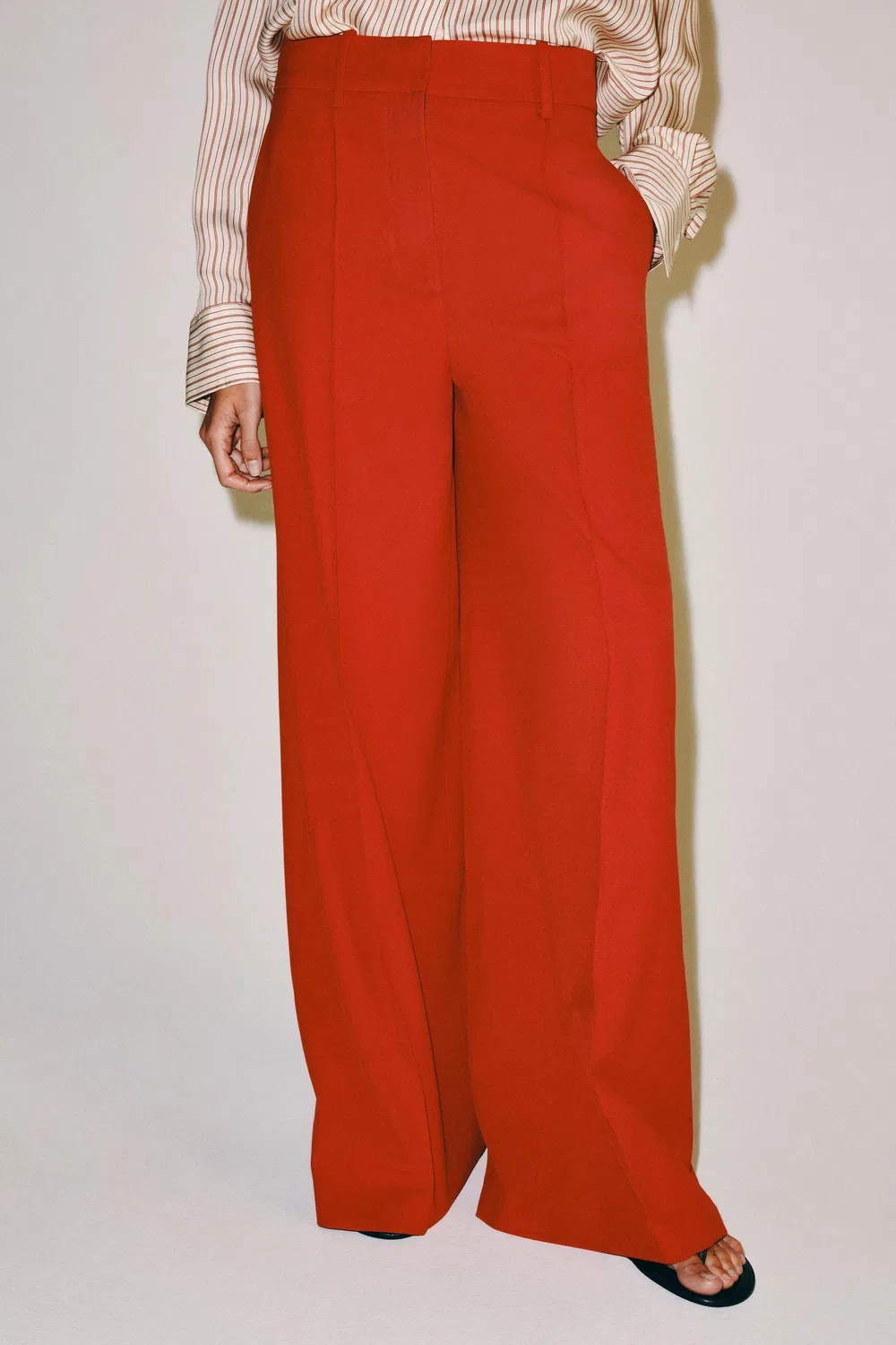Брюки с широкими штанинами из коллекции ZW ZARA, Red — фото 2
