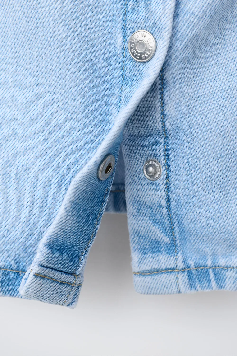 Джинсовый топ с вышивкой ZARA, Blue — фото 4