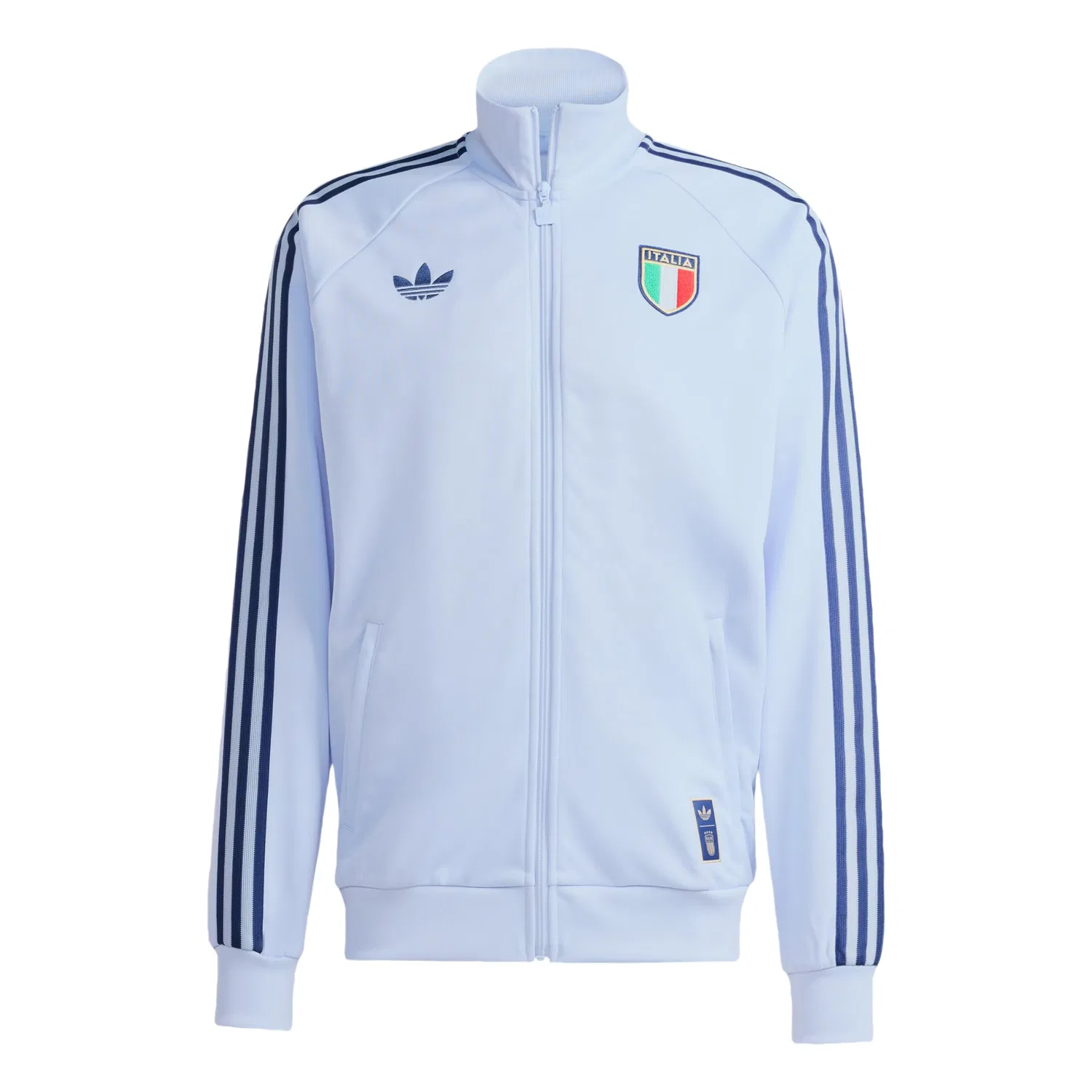 Куртка для тренировок Adidas Performance Italien в темно-синем и светло-синем цветах