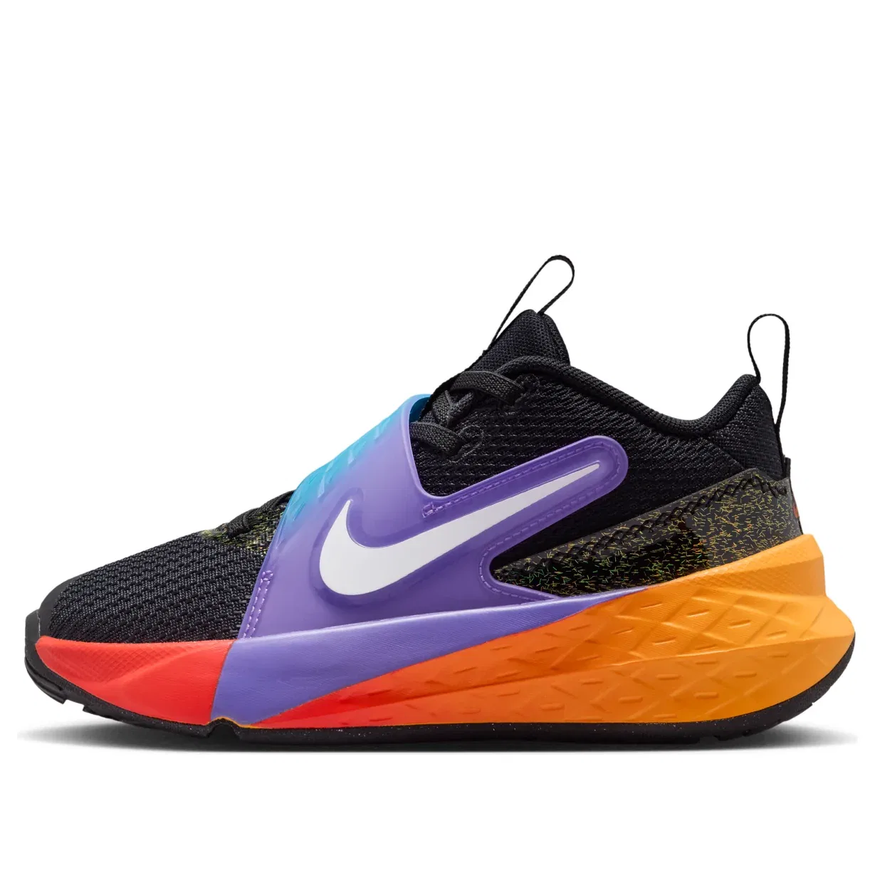 Детские кроссовки с шнуровкой Team Hustle D Nike, черный