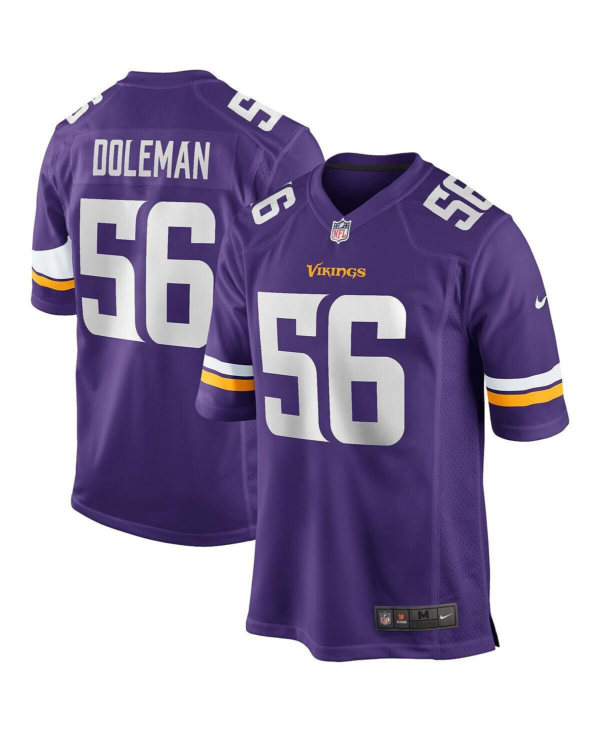 

Мужская футболка chris doleman purple minnesota vikings game для пенсионеров Nike, фиолетовый