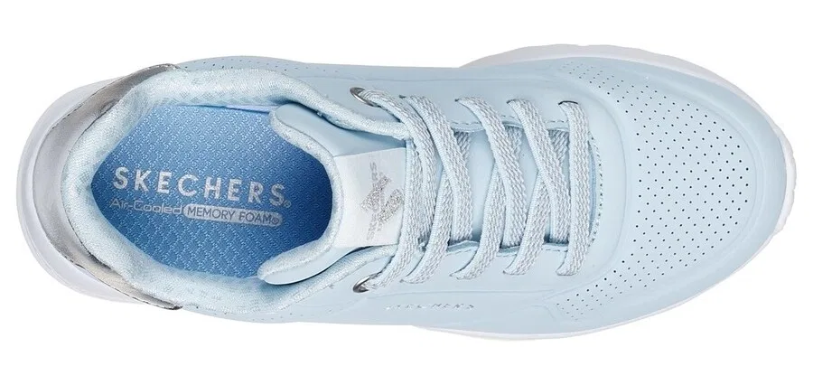 Кроссовки SKECHERS светло-голубого цвета — фото 3