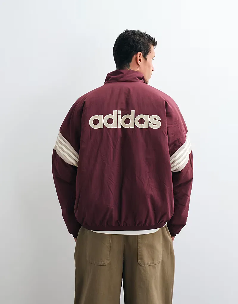 Куртка Adidas Originals Team Jacket, бордовый — фото 3