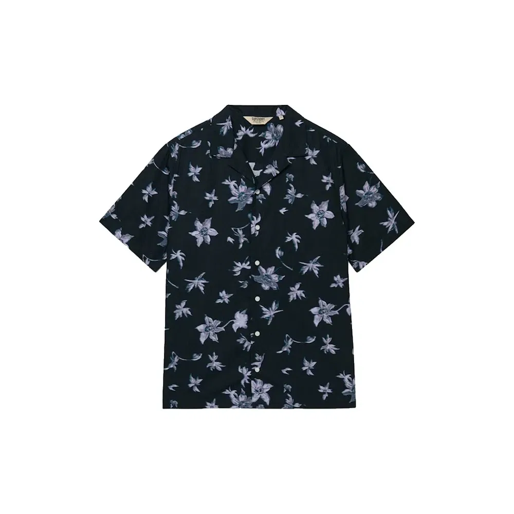 Рубашка с коротким рукавом Cabana Print Superdry, синий — фото 3