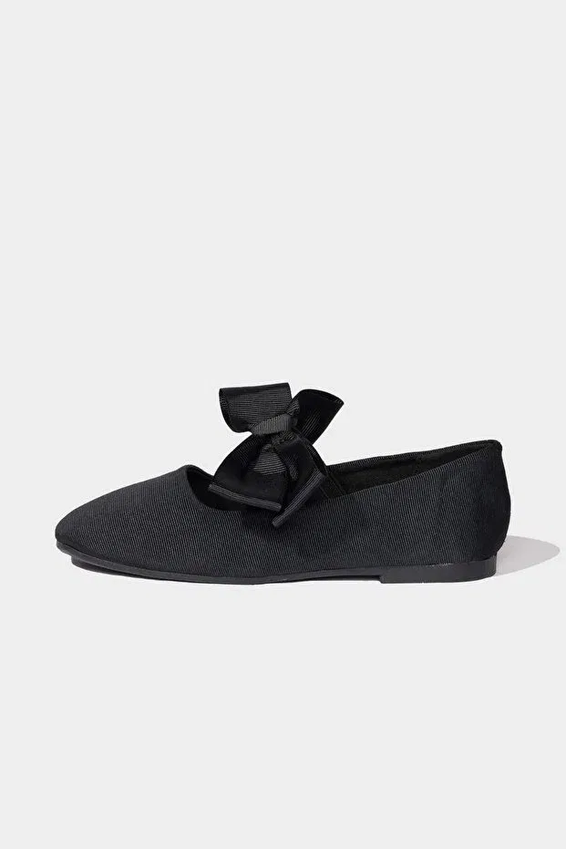 Детские балетки для девочек без каблука Defacto, Black-Bk23 — фото 2