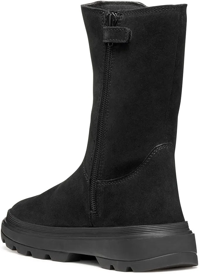 Детские ботинки для девочек с принтом J Kiddartah Girl Wpf Geox, Black — фото 4