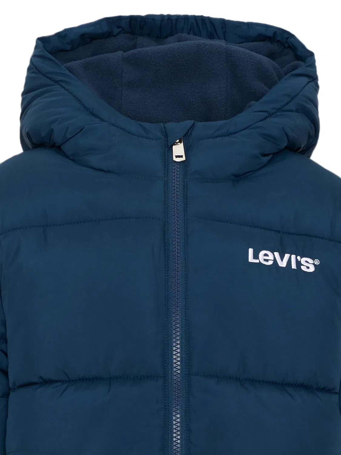 Куртка стеганая с капюшоном, синяя Levi's, синий — фото 2