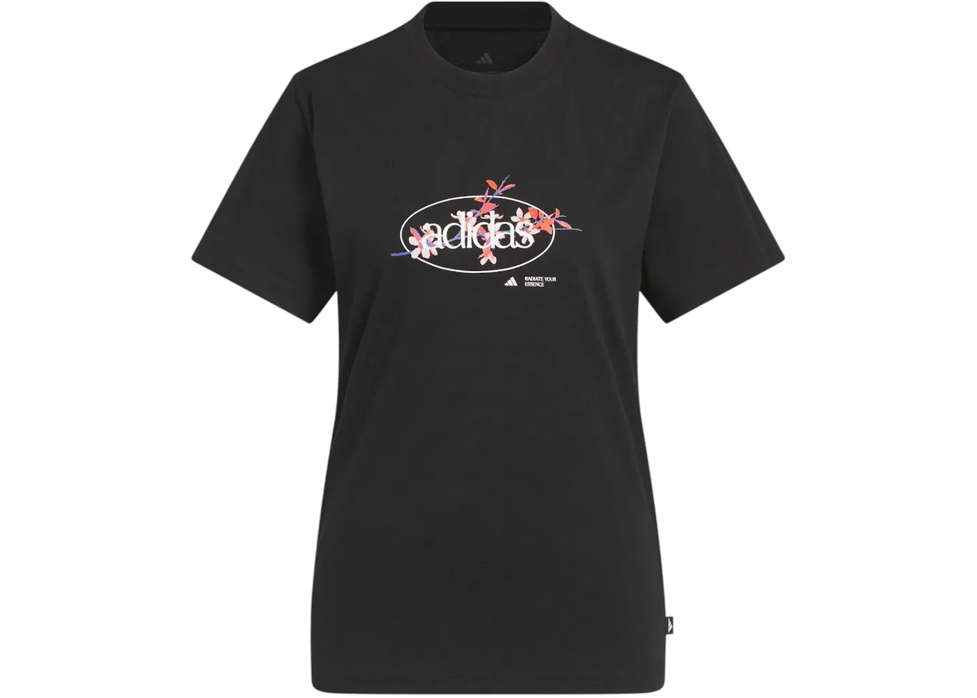 Женская футболка с принтом Elements Radiate Floral Tee Adidas, Black
