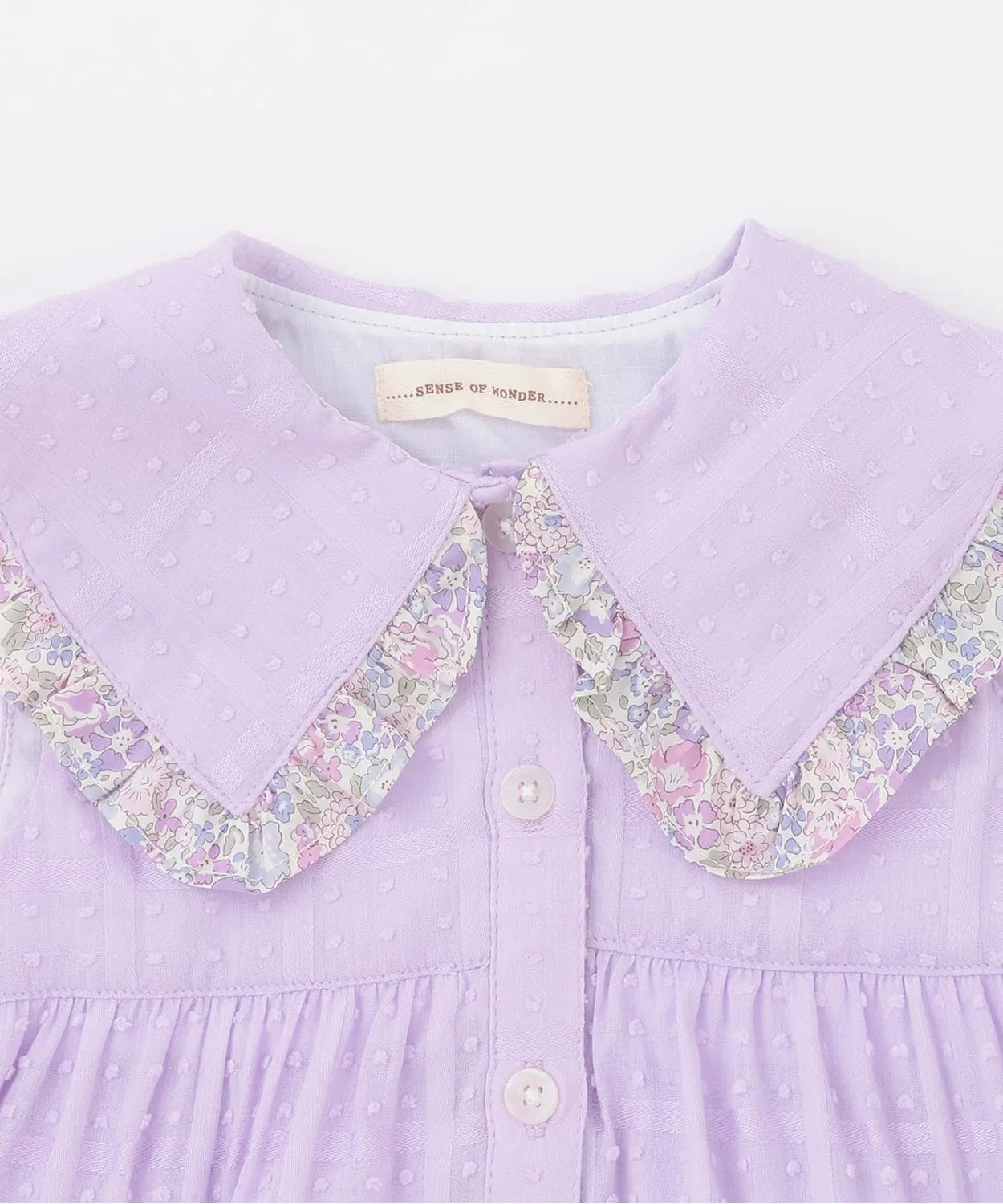 Детская туника с воланами Liberty Floral Sense of Wonder, Off White — фото 3