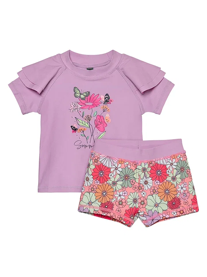 Купальный комплект с принтом Badeoutfit Color Kids, лиловый