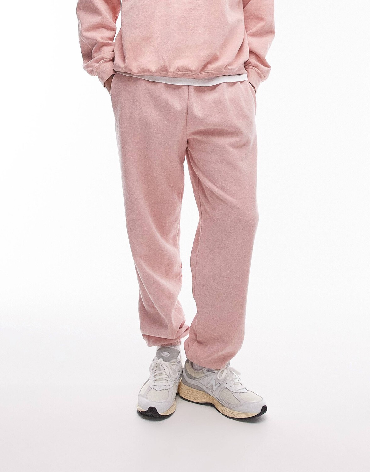 

Брюки-джогеры Topman Vintage Wash Oversized, светло-розовый