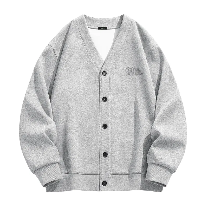 Детский кардиган с V-образным вырезом и множеством карманов MINISO, Heather Gray