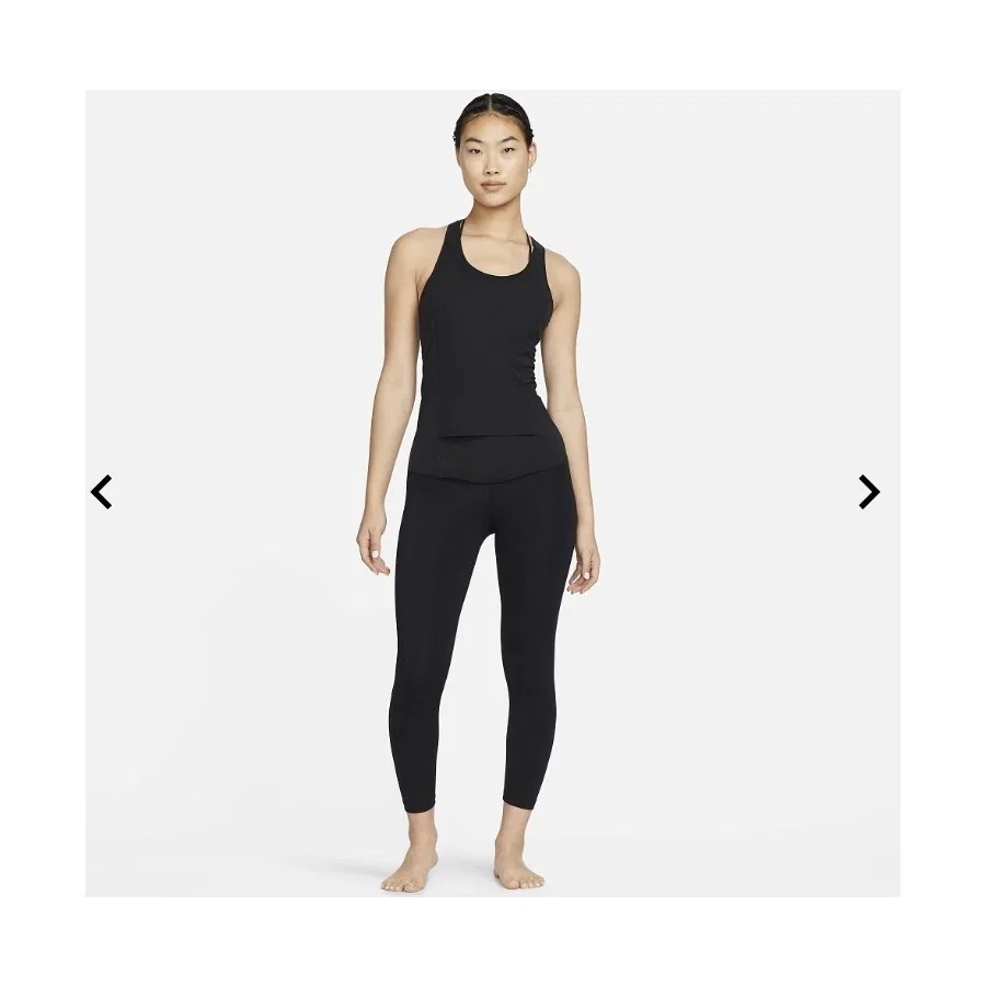 Спортивный топ Nike Yoga Dri-Fit Luxe Ribbed, Черный — фото 3