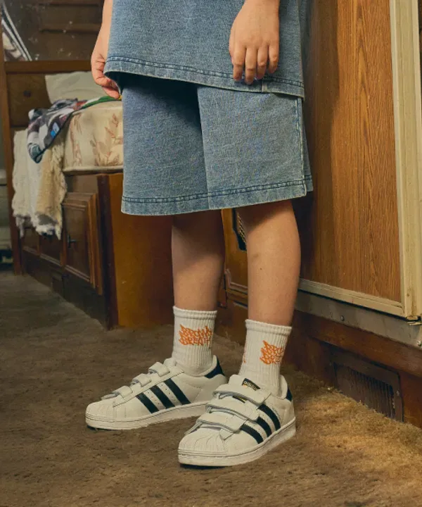 Джинсовые шорты Kids tag denim shorts, BROWNBREATH, синий