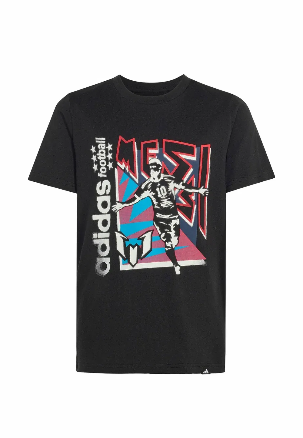 Футболка с забавным принтом Месси - футболка с графическим изображением Adidas Performance, Black