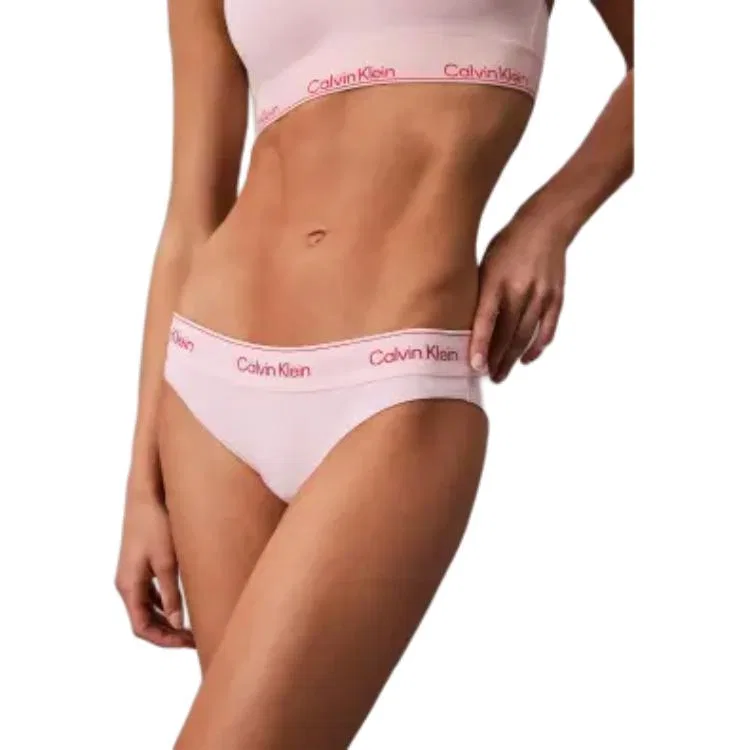 Женские трусы-слипы с брендом Calvin Klein, Розовые — фото 4
