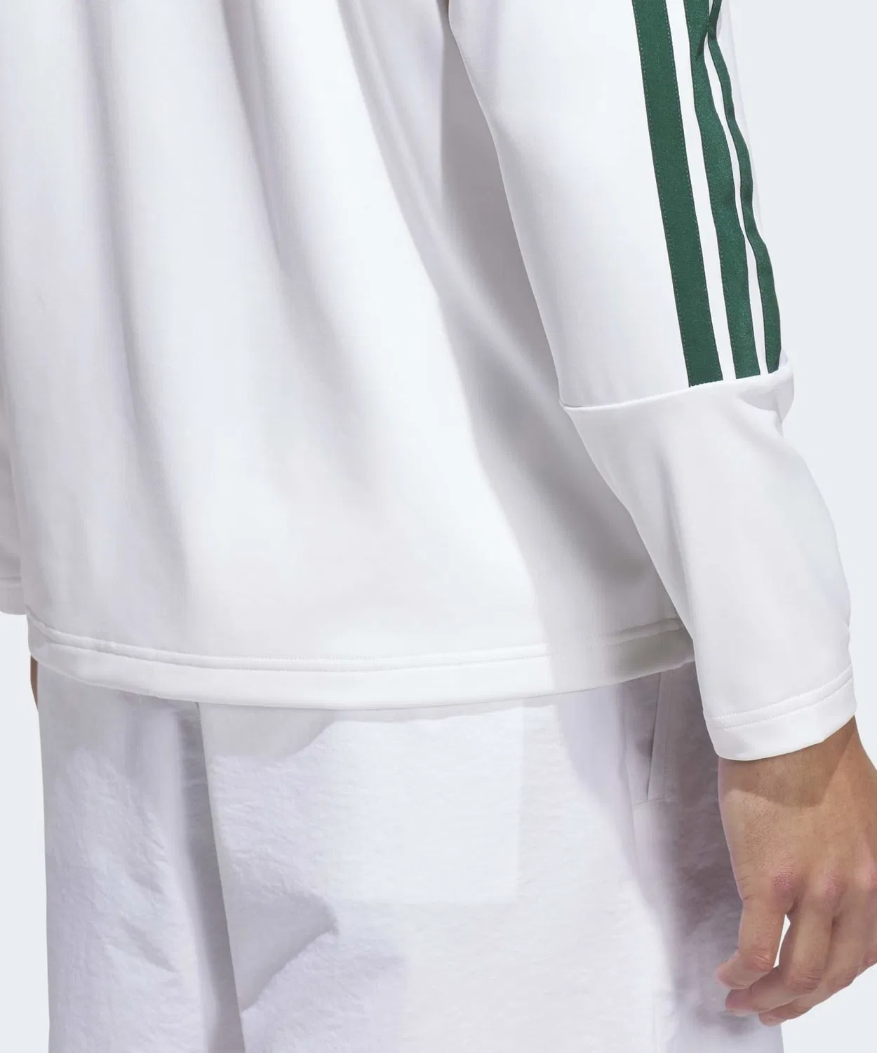 Мужская длиннорукавная футболка с принтом 3-Stripes Adidas, Белая — фото 4