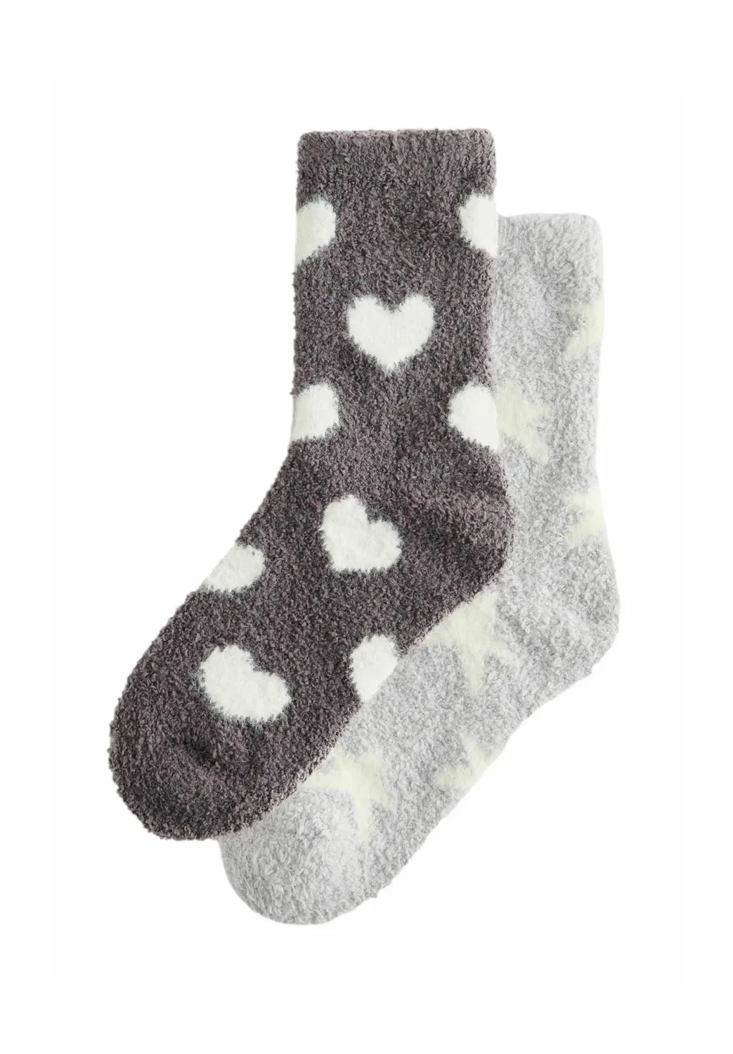 Уютные короткие носки, 2 пары Next, Charcoal Grey Light Grey