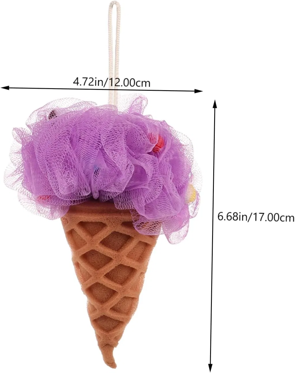 Мочалка для душа Ice Cream, SOIMISS, набор 4 шт, 17 x 12 x 3 см — фото 2