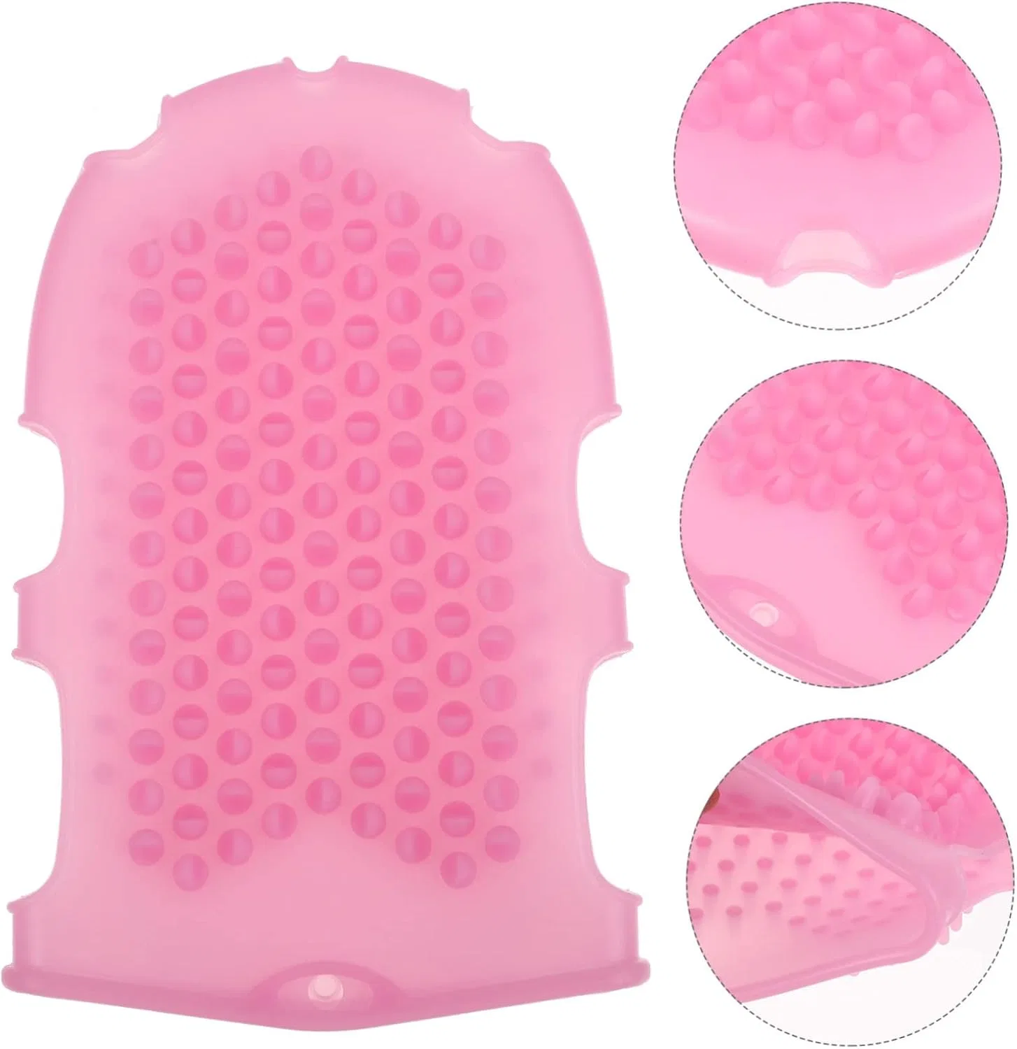 Скребок для тела из силикона, IWOWHERO, 1 шт, 17x10.5x3 см, Pink — фото 2
