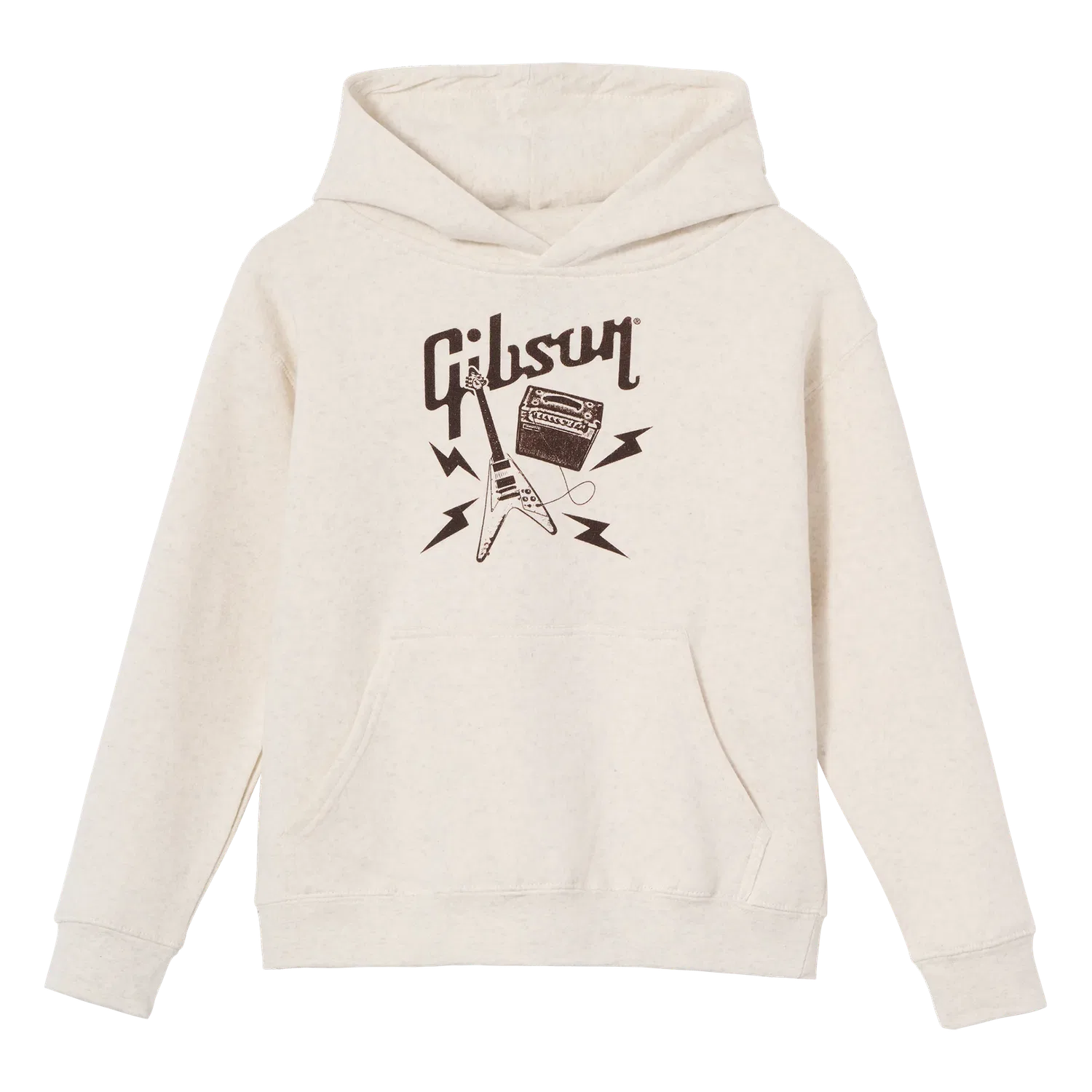 Детский худи с принтом Gibson Kids Flying V Pullover Hoodie Gibson, Cream
