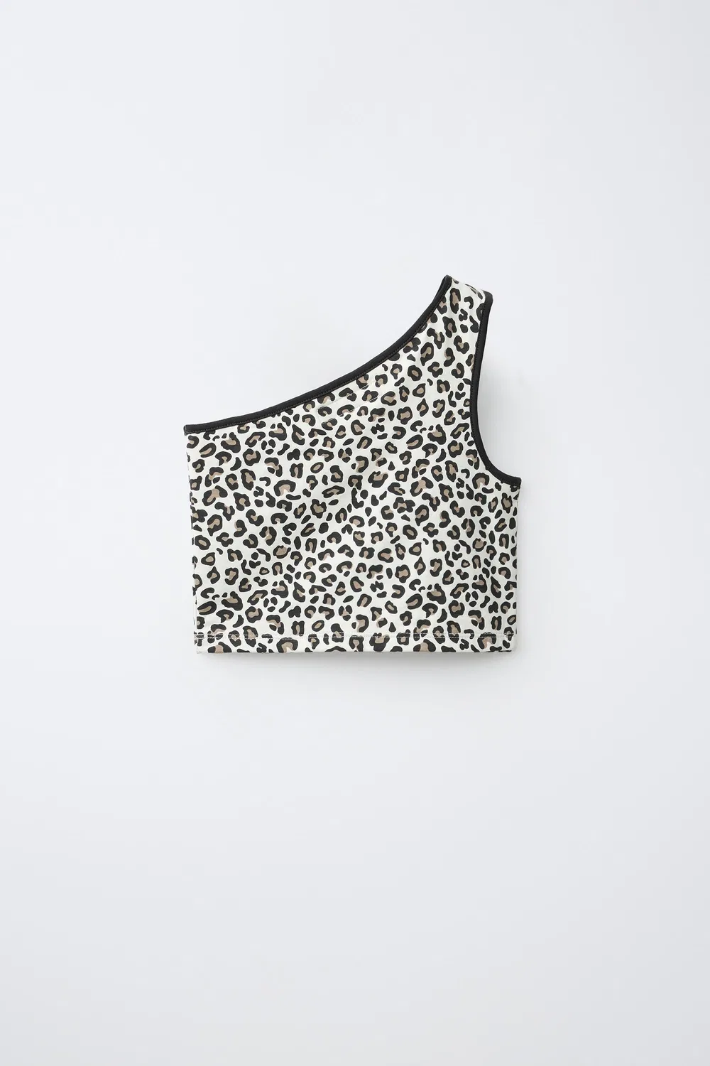 Асимметричный топ с животным принтом ZARA, Leopard — фото 2