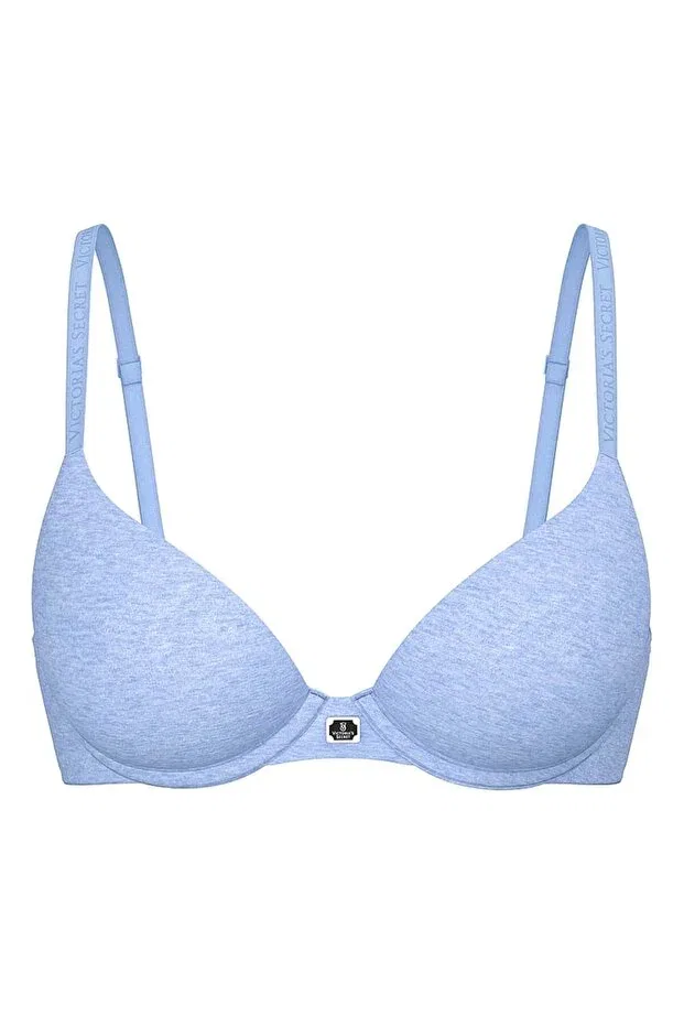 Женский бюстгальтер хлопковый push-up Victoria'S Secret, Blue — фото 3