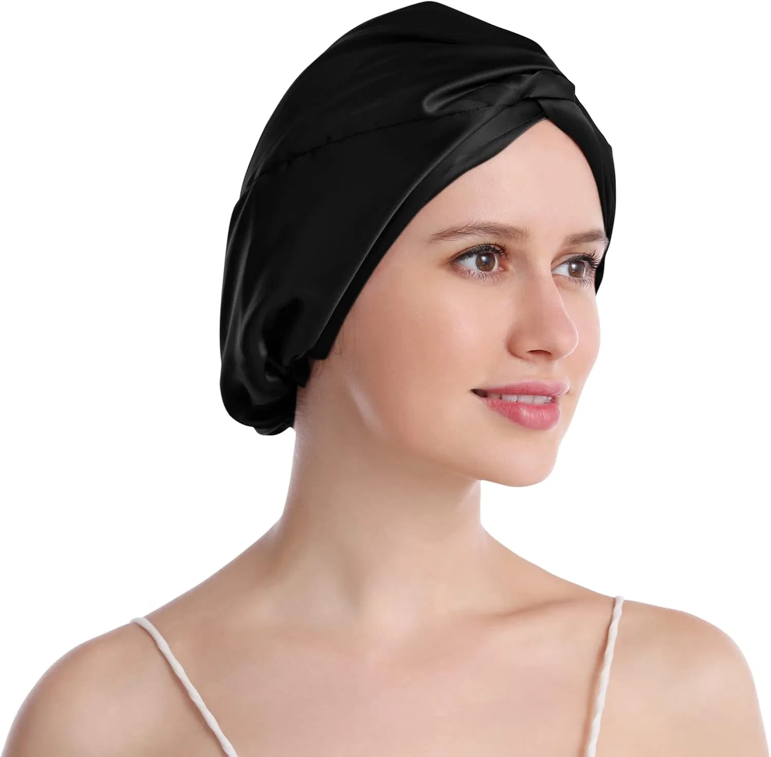 Шапочка для сна из 100% тутового шелка SOBONNY, Black
