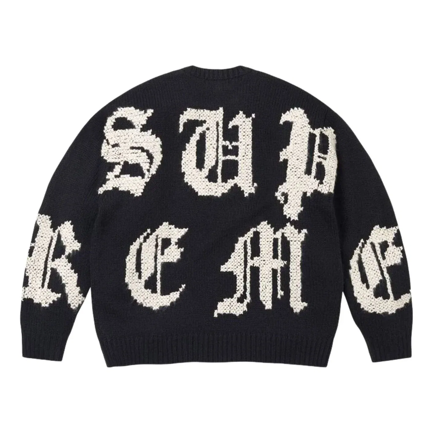 Мужской свитер FW26 Cross Stitch Logo Sweater 'Black' Supreme, черный